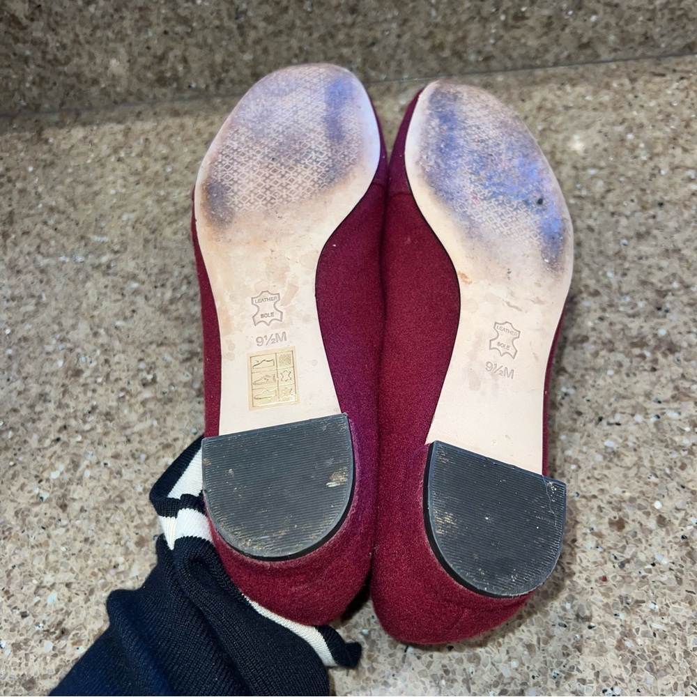 Tory Burch Antonia Loafer - Imperial Garnet & Navy size 9.5 worn once! - Picture 6 of 6